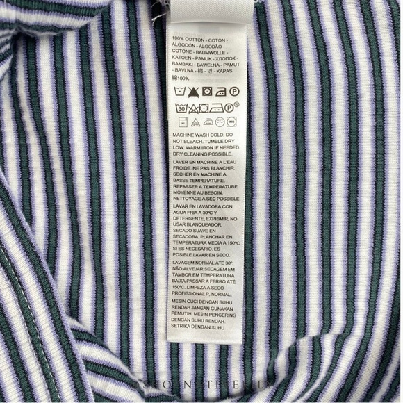 Levi's Women's Short Sleeve Britt Snap Front Ribbed Top Sz Medium, Green - Picture 6 of 7